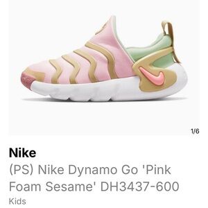 Nike Pink and Tan Dynamo Go Sneakers 4C